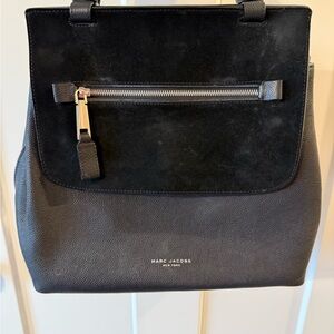 Marc Jacobs Black Suede and Leather Bag
